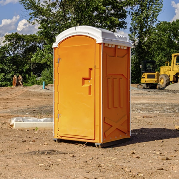 how often are the porta potties cleaned and serviced during a rental period in Layton